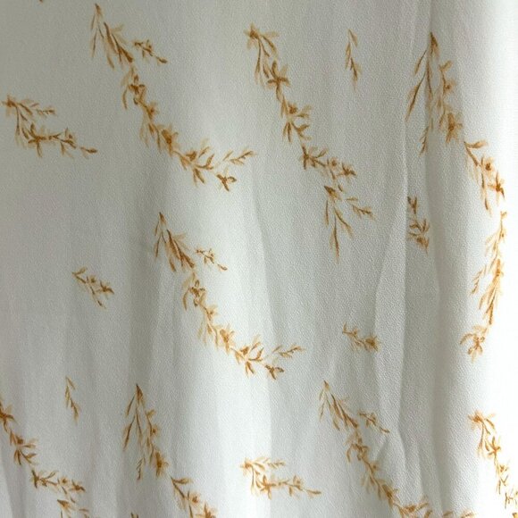 SABO STITCH Short Puff Sleeve Long Ivory Summer Maxi Dress Size US S - Picture 5 of 11